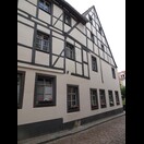 Ein restauriertes Fachwerkhaus in der Meißener Altstadt